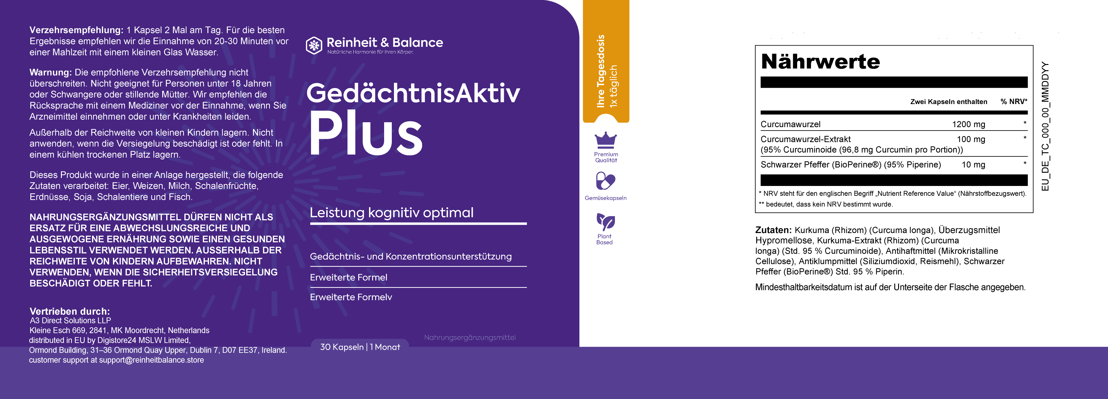 Informationen zum Etikett GedachtnisAktiv Plus