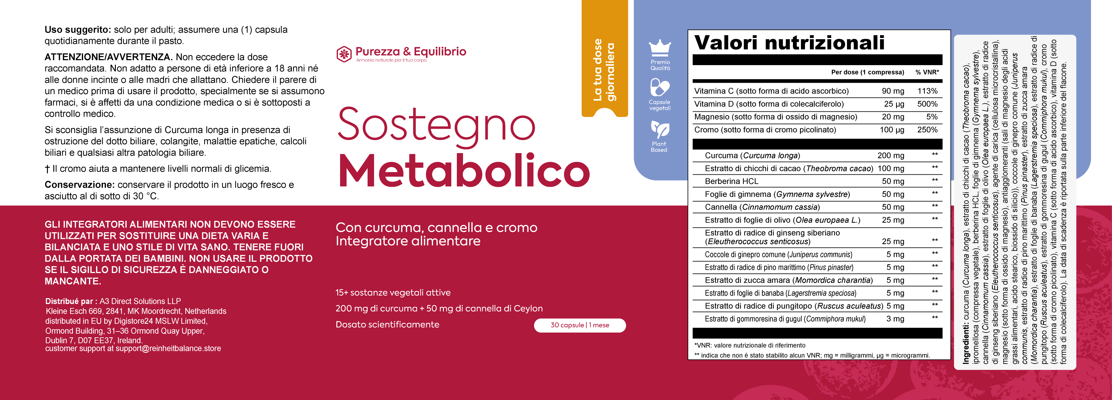 Etichetta di Sostegno Metabolico